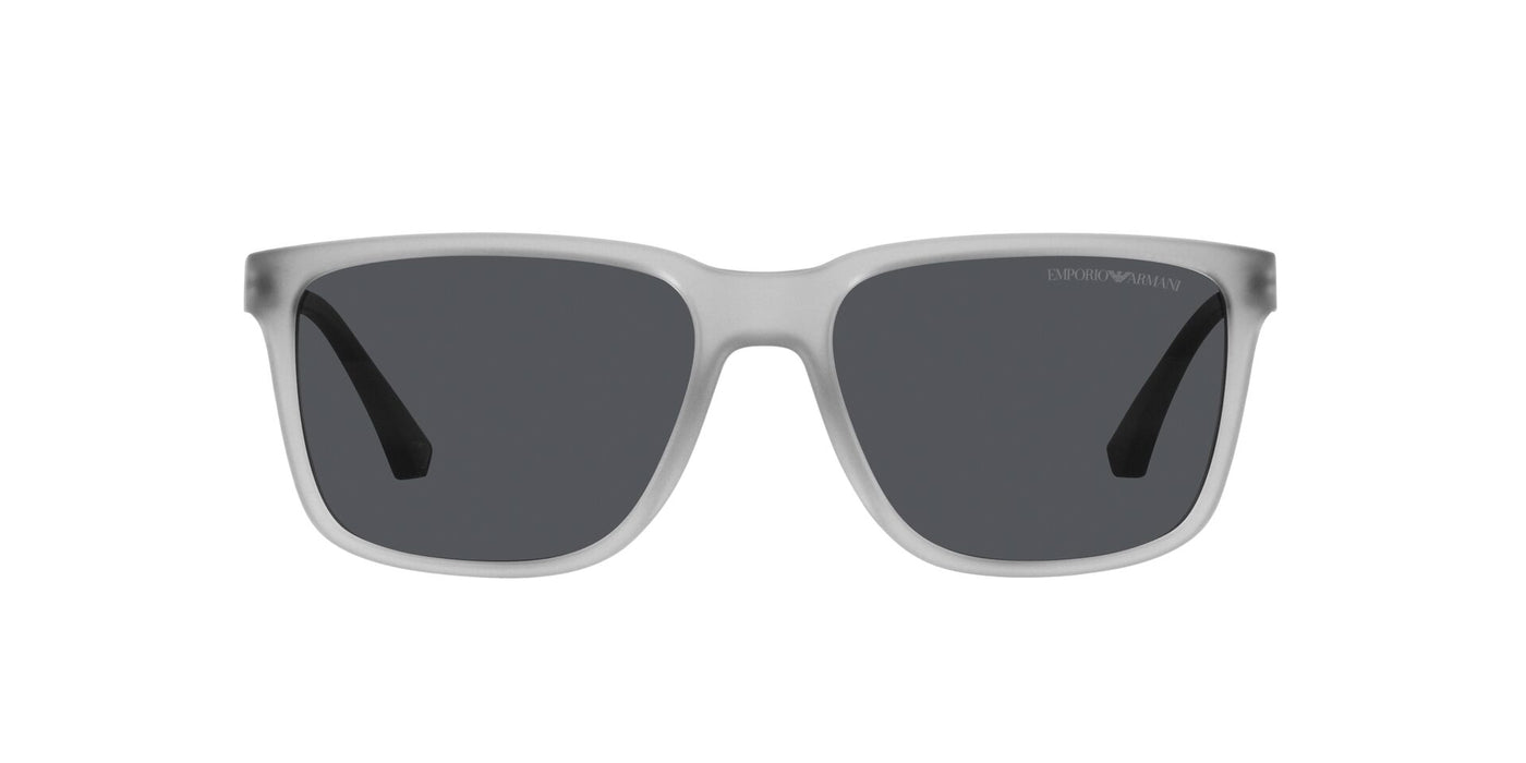 Emporio Armani EA4047 Matte Trasparent Grey/Dark Grey #colour_matte-trasparent-grey-dark-grey