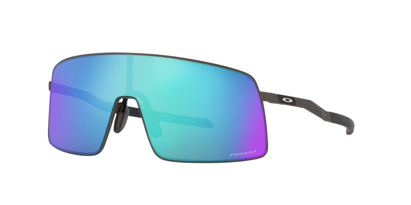 Oakley Sutro Ti OO6013 Satin Lead/Prizm Sapphire #colour_satin-lead-prizm-sapphire