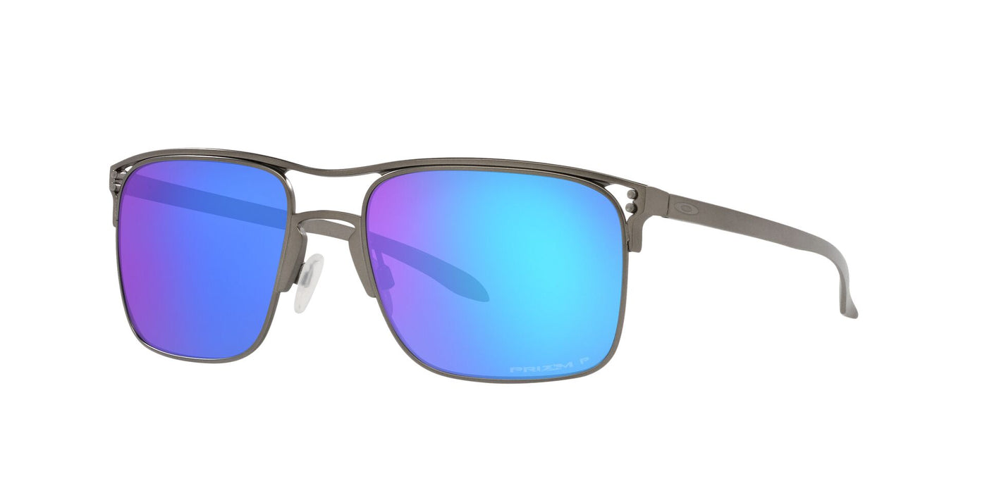 Oakley Holbrook Ti OO6048 Matte Gunmetal/Prizm Sapphire Polarised #colour_matte-gunmetal-prizm-sapphire-polarised