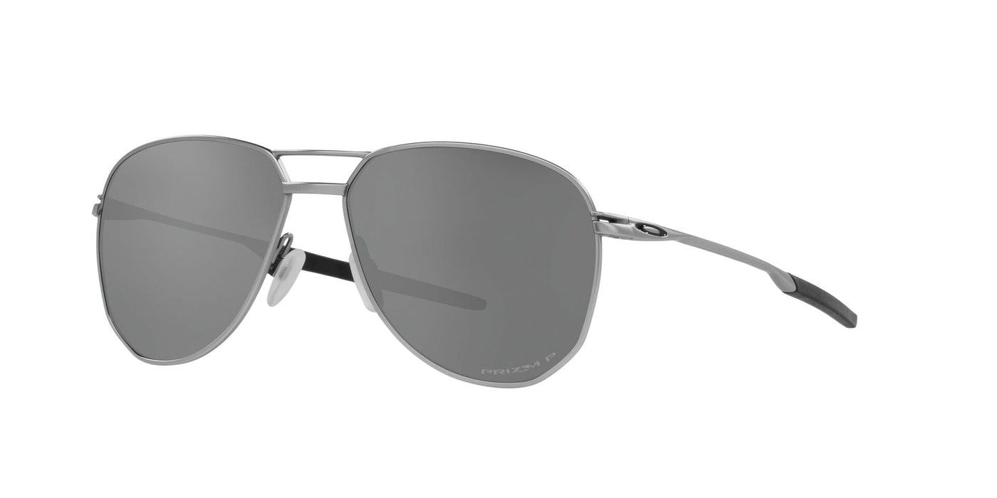 Oakley Contrail Ti OO6050 Satin Chrome/Prizm Black Polarised #colour_satin-chrome-prizm-black-polarised