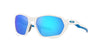 Oakley Plazma OO9019 Matte White/Prizm Sapphire #colour_matte-white-prizm-sapphire