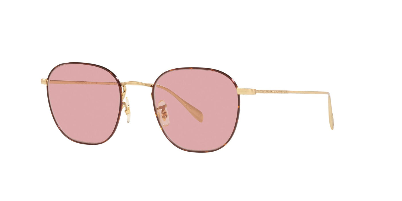 Oliver Peoples Clyne OV1305 Brushed Gold-Tortoise//Pink Wash #colour_brushed-gold-tortoise--pink-wash