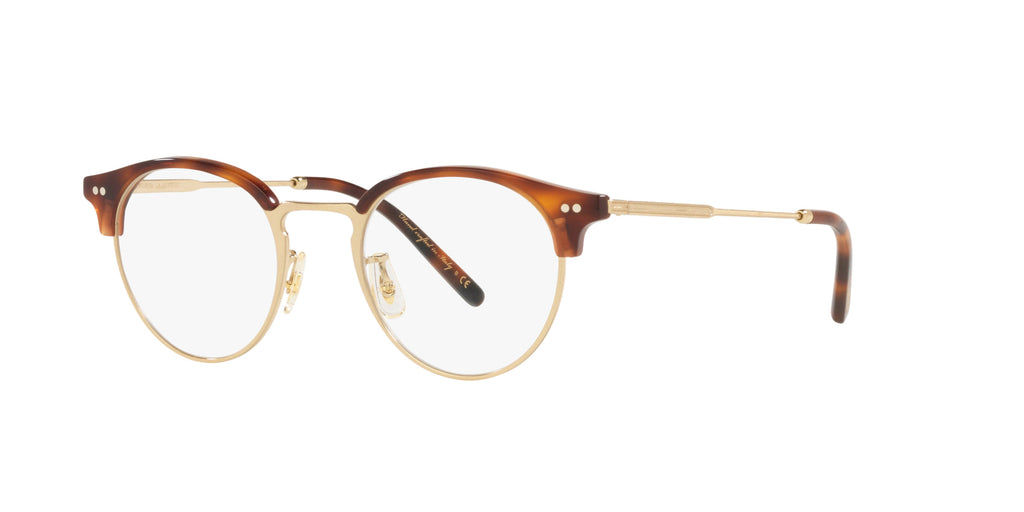 Oliver Peoples Reiland OV5469 Brushed Gold-Dark Mahogany #colour_brushed-gold-dark-mahogany