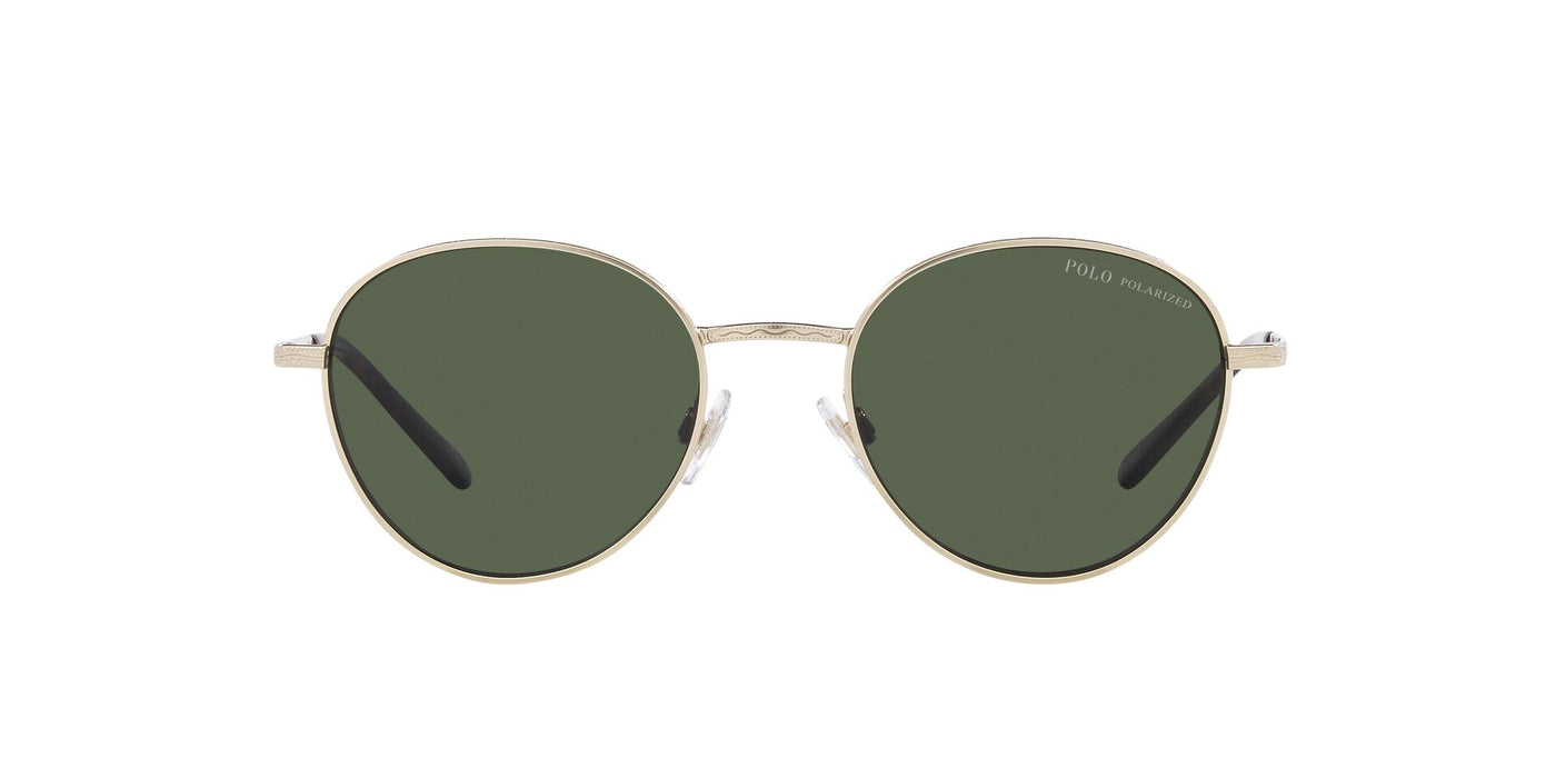 Polo Ralph Lauren PH3144 Semishiny Pale Gold/Dark Green Polarised #colour_semishiny-pale-gold-dark-green-polarised