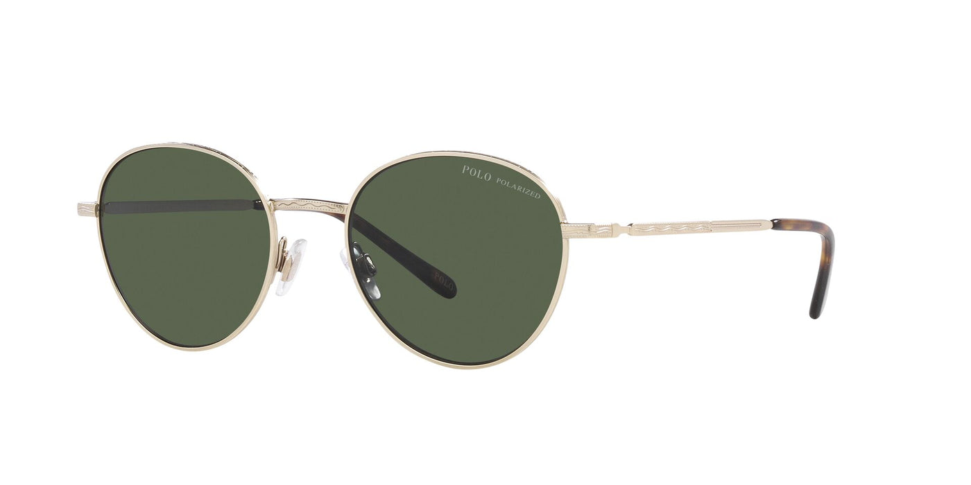 Polo Ralph Lauren PH3144 Semishiny Pale Gold/Dark Green Polarised #colour_semishiny-pale-gold-dark-green-polarised