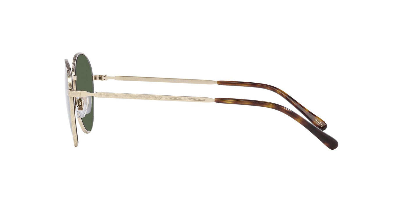 Polo Ralph Lauren PH3144 Semishiny Pale Gold/Dark Green Polarised #colour_semishiny-pale-gold-dark-green-polarised