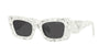 Prada SPR13Z Matte White Marble/Dark Grey #colour_matte-white-marble-dark-grey