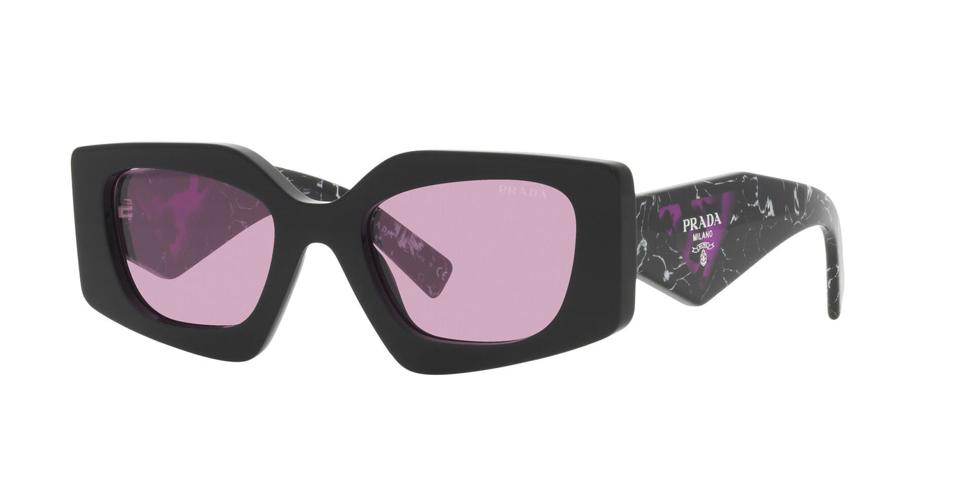 Prada SPR15Y Black/Dark Violet Mirror Silver #colour_black-dark-violet-mirror-silver