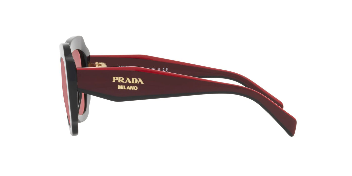 Prada SPR16Y Black/Red Mirror Internal Silver #colour_black-red-mirror-internal-silver