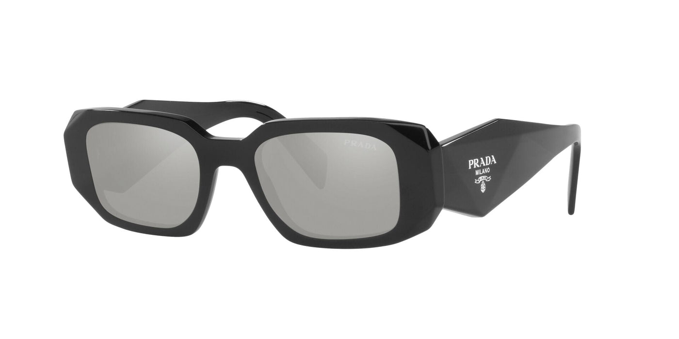 Prada SPR17W Black/Light Grey Mirror Silver #colour_black-light-grey-mirror-silver