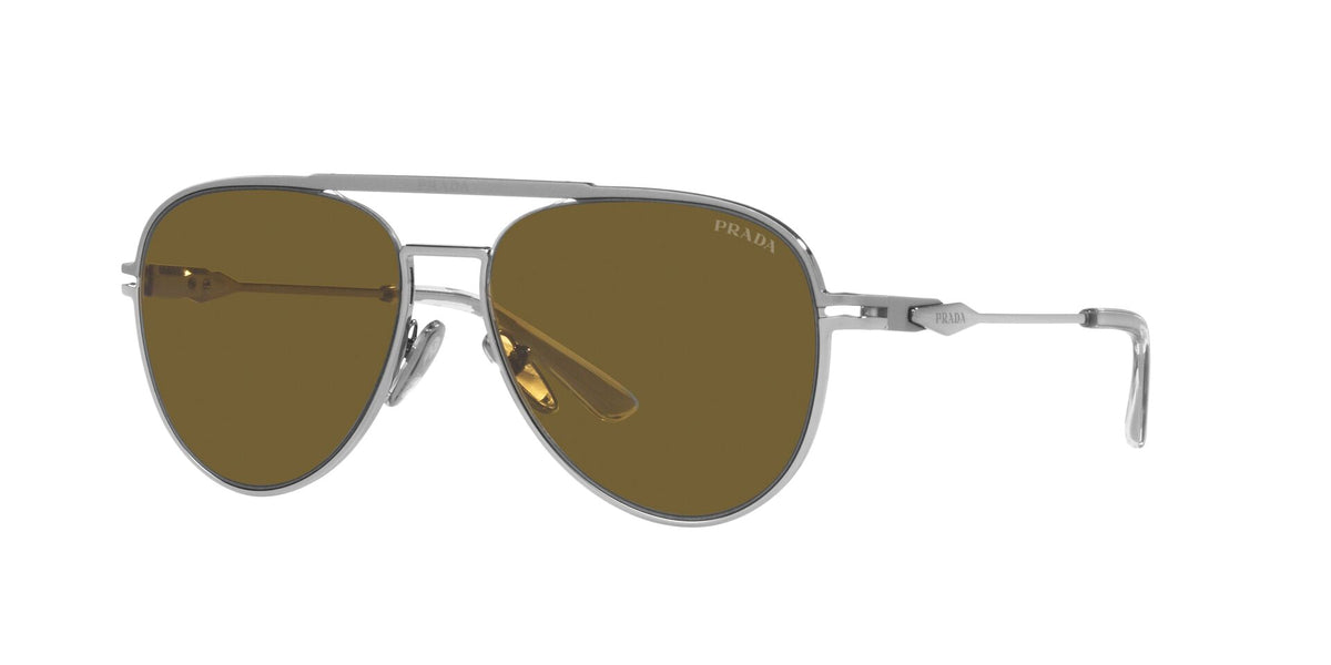 Prada Brown Aviator Sunglasses PRADA EYEWEAR Oversized aviator-style acetate sunglasses  main image 4