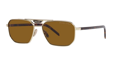 Prada SPR58Y Pale Gold/Polarised Dark Brown #colour_pale-gold-polarised-dark-brown