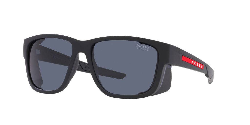 Prada Sport Linea Rossa SPS04W Black Rubber/Blue #colour_black-rubber-blue