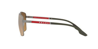 Prada Sport Linea Rossa SPS50W Gunmetal Rubber/Polarised Brown Mirror Grey #colour_gunmetal-rubber-polarised-brown-mirror-grey
