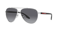 Prada Sport Linea Rossa SPS52Y Silver/Polarised Grey Gradient #colour_silver-polarised-grey-gradient
