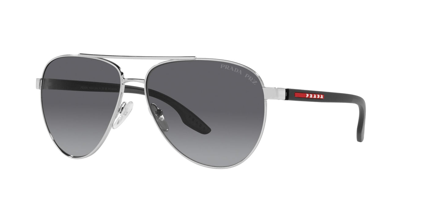 Prada Sport Linea Rossa SPS52Y Silver/Polarised Grey Gradient #colour_silver-polarised-grey-gradient