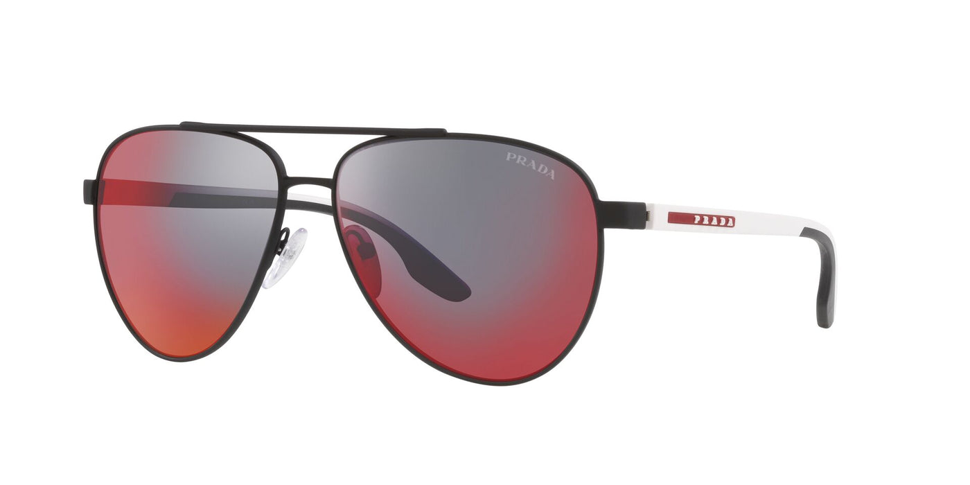 Prada Sport Linea Rossa SPS52Y Black/Dark Grey Mirror Blue/Red #colour_black-dark-grey-mirror-blue-red