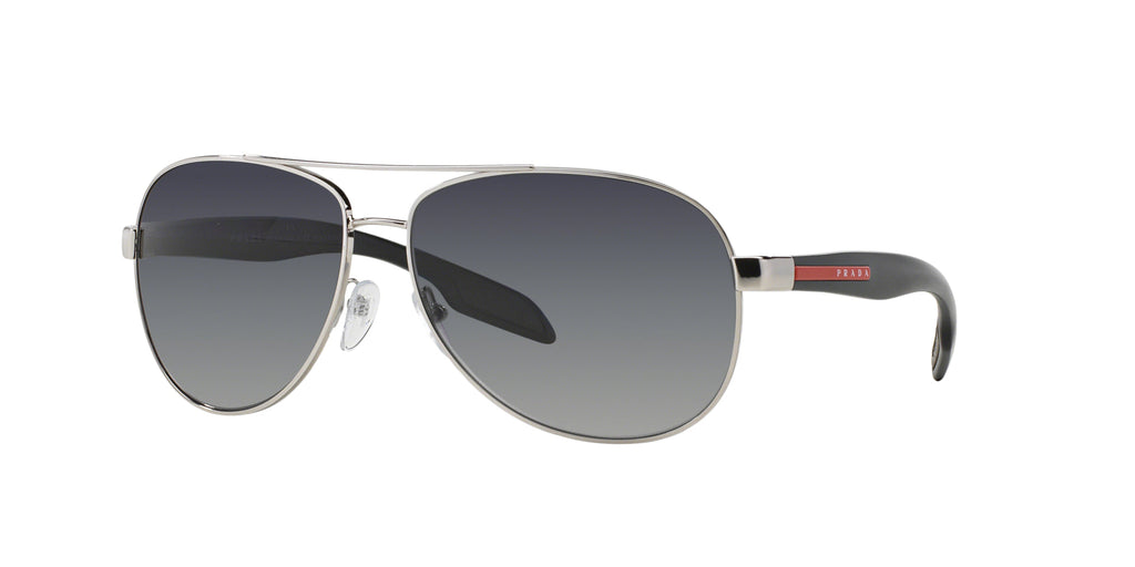 Prada Sport Linea Rossa SPS53P Steel/Polarised Grey Gradient #colour_steel-polarised-grey-gradient