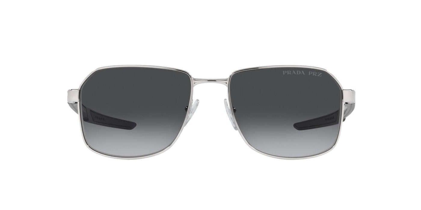 Prada Sport Linea Rossa SPS54W Silver/Polarised Grey Gradient #colour_silver-polarised-grey-gradient