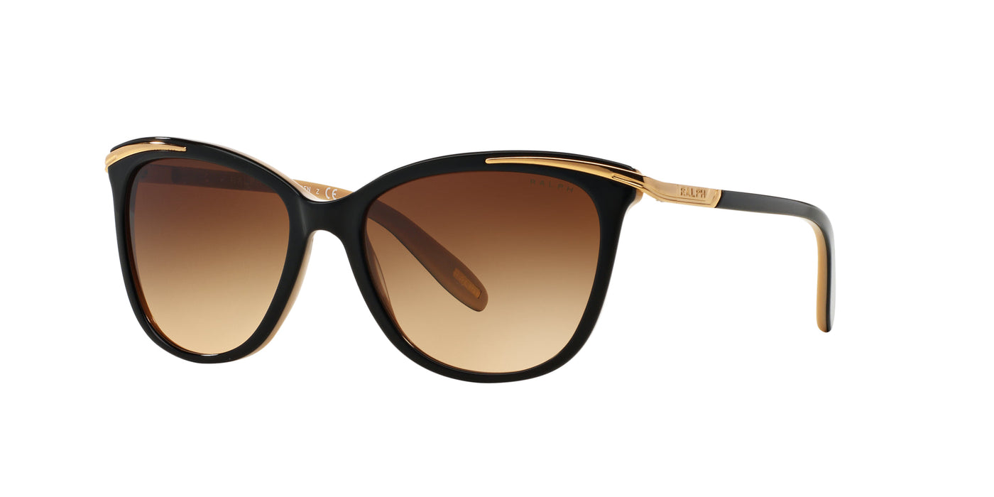 Ralph by Ralph Lauren RA5203 Shiny Black On Nude & Gold/Gradient Brown #colour_shiny-black-on-nude-&-gold-gradient-brown