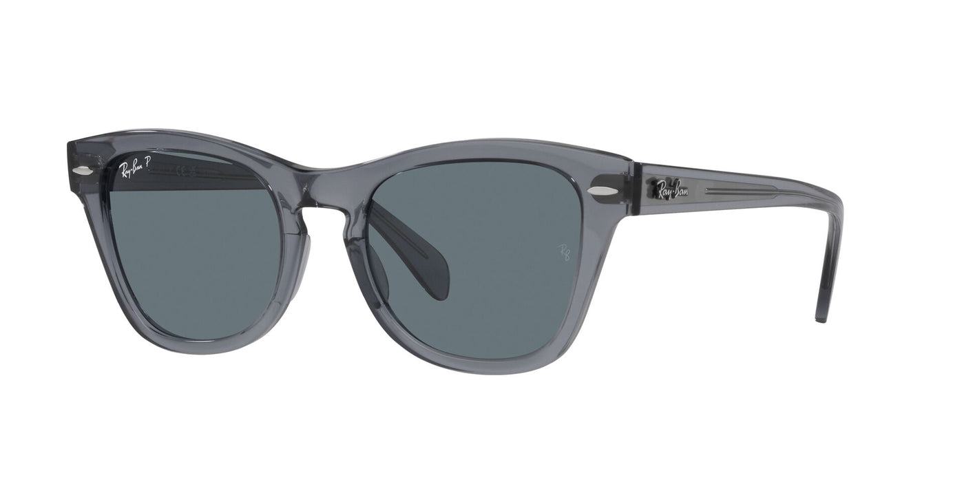 Ray-Ban RB0707S Transparent Grey/Dark Blue Polarised #colour_transparent-grey-dark-blue-polarised