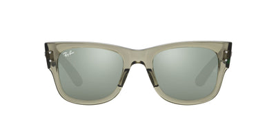 Ray-Ban Mega Wayfarer RB0840S Transparent Green/Grey Mirror #colour_transparent-green-grey-mirror