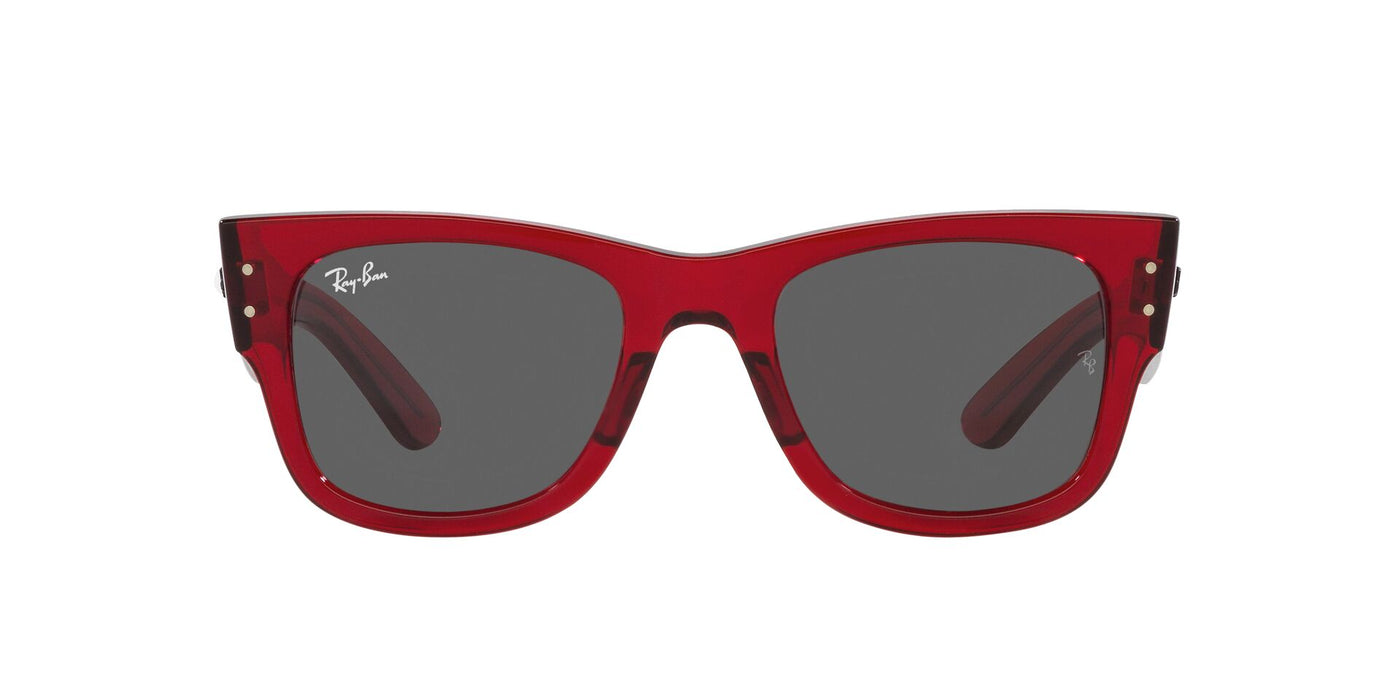 Ray-Ban Mega Wayfarer RB0840S Transparent Red/Dark Grey #colour_transparent-red-dark-grey