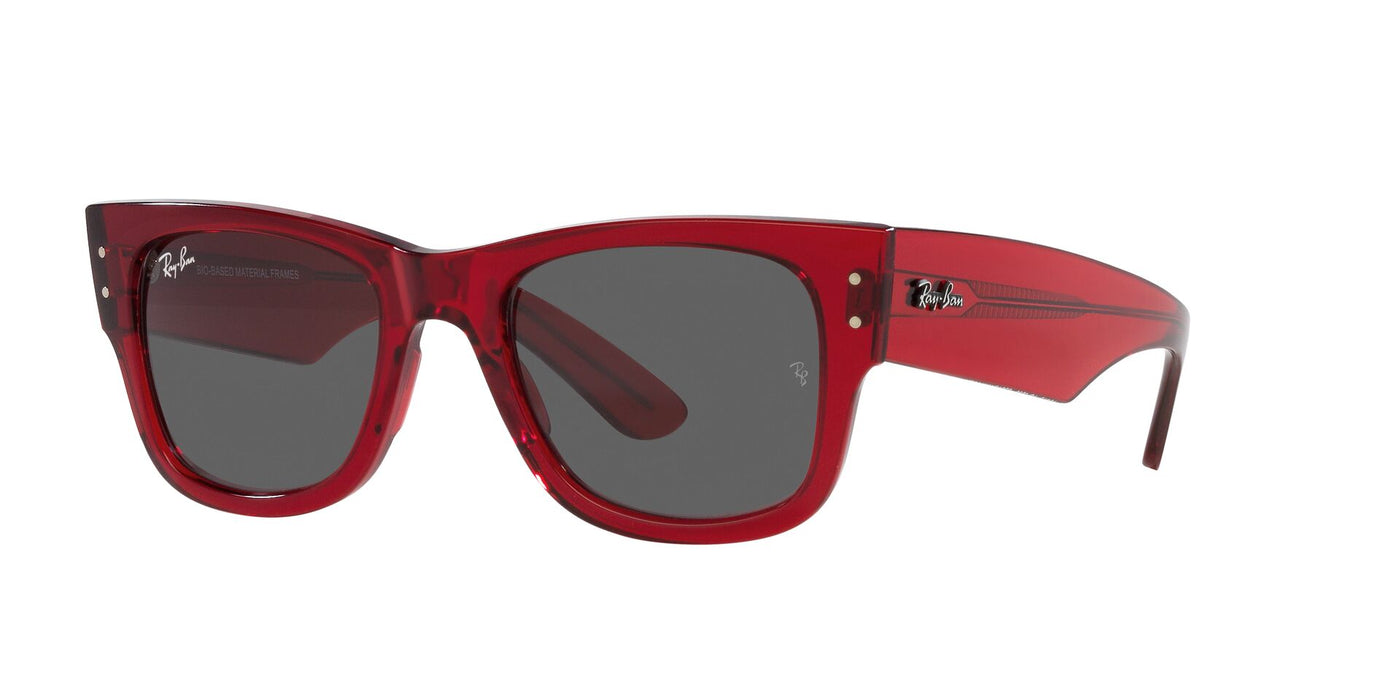 Ray-Ban Mega Wayfarer RB0840S Transparent Red/Dark Grey #colour_transparent-red-dark-grey