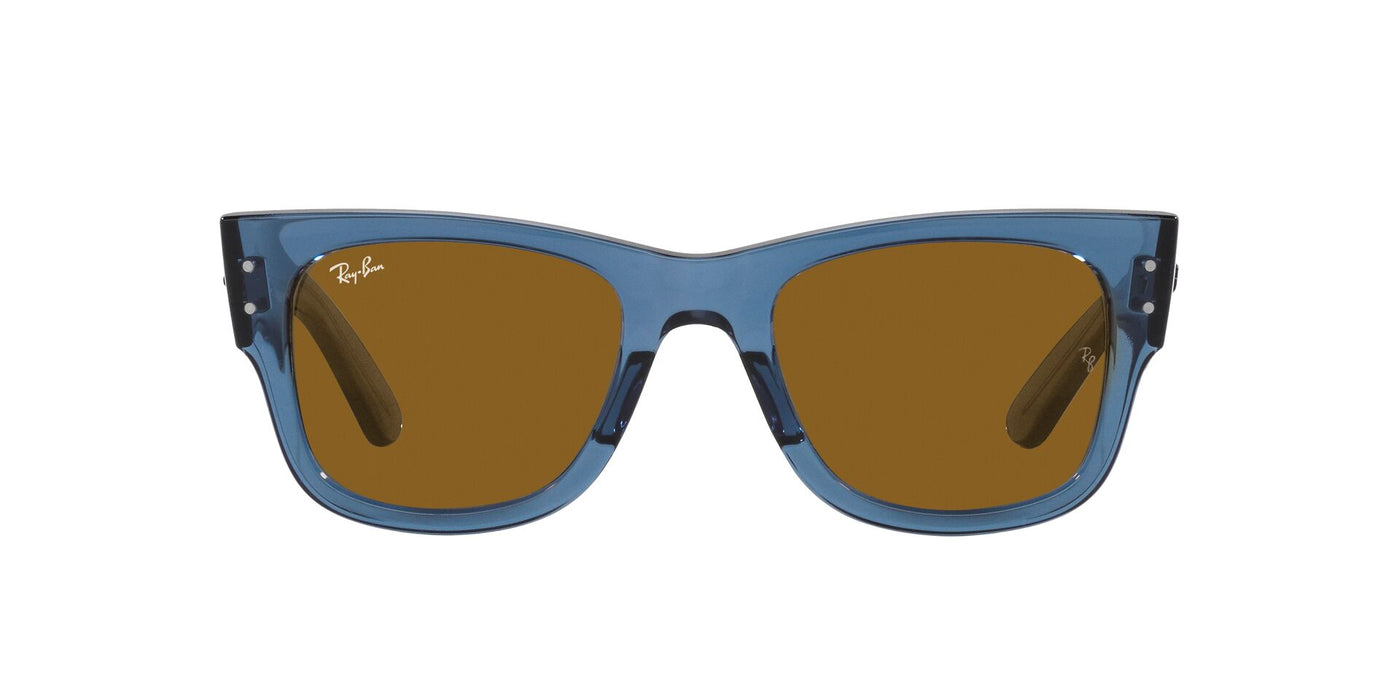 Ray-Ban Mega Wayfarer RB0840S Transparent Blue/Brown #colour_transparent-blue-brown