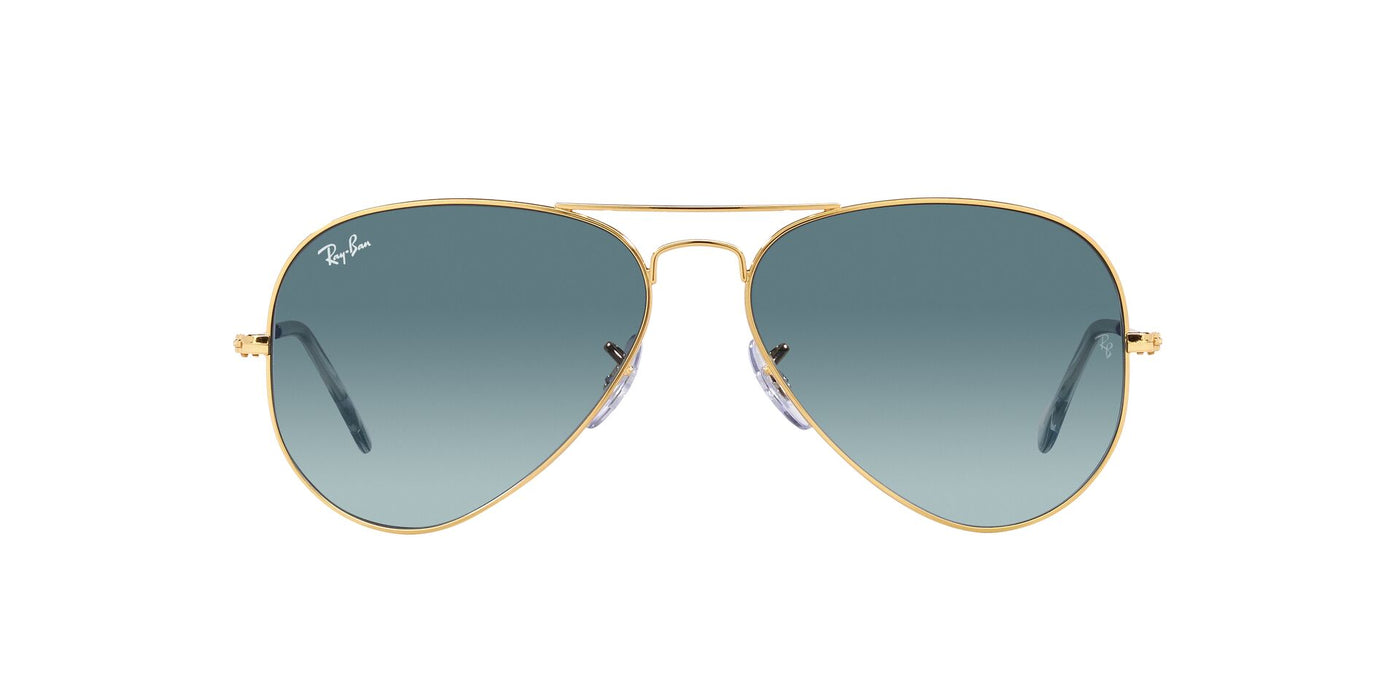 Ray-Ban Aviator RB3025 - Small Gold/Blue Grey Gradient #colour_gold-blue-grey-gradient