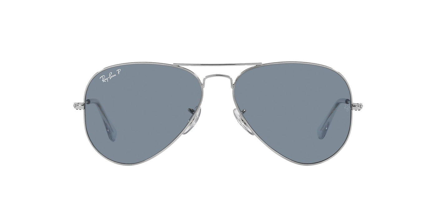 Ray-Ban Aviator RB3025 - Small Silver/Blue Polarised #colour_silver-blue-polarised