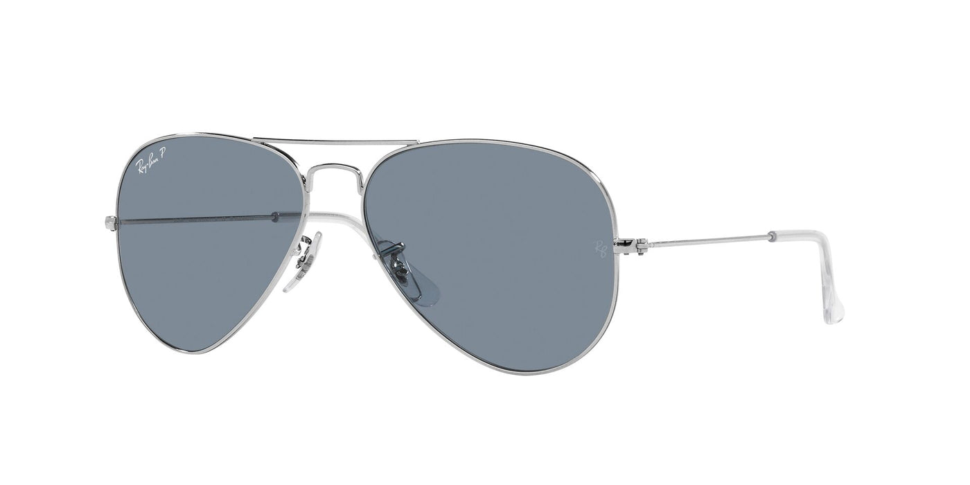 Ray-Ban Aviator RB3025 - Small Silver/Blue Polarised #colour_silver-blue-polarised