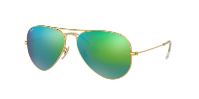 Ray-Ban Aviator RB3025 Matte Arista/Grey Mirror Green #colour_matte-arista-grey-mirror-green