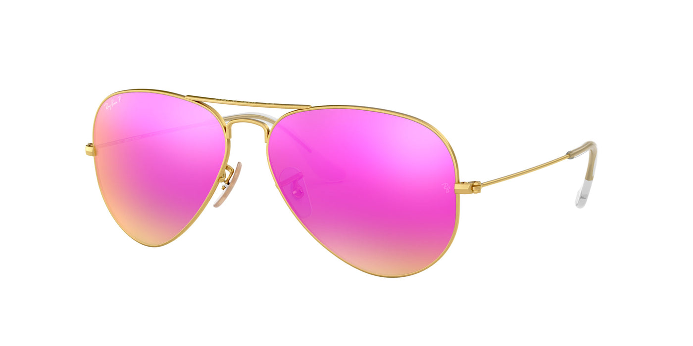 Ray-Ban Aviator RB3025 Matte Arista/Brown Mirror Fucsia #colour_matte-arista-brown-mirror-fucsia