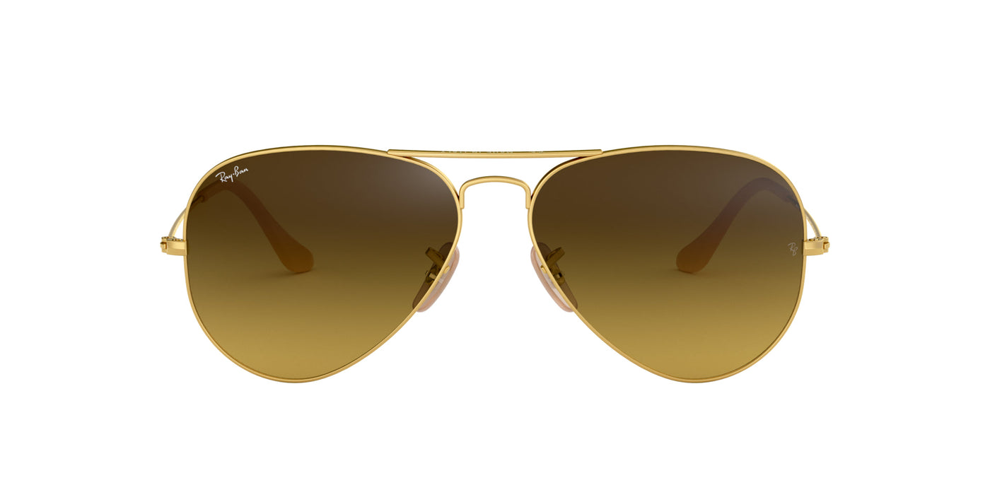 Ray-Ban Aviator RB3025 Matte Arista/Brown Gradient Dark Brown #colour_matte-arista-brown-gradient-dark-brown