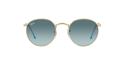 Ray-Ban Round Metal RB3447 - Medium Gold/Blue Grey Gradient #colour_gold-blue-grey-gradient