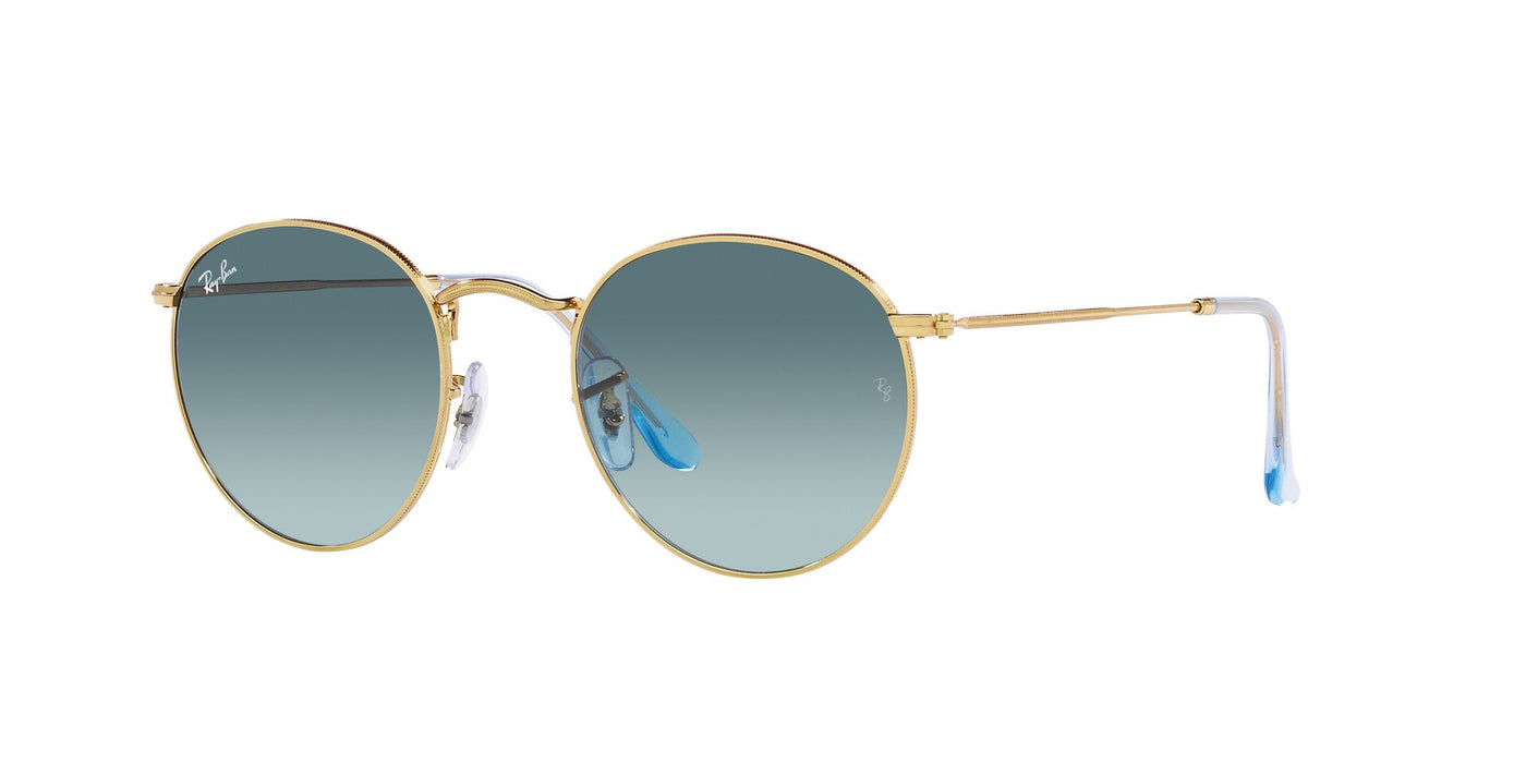 Ray-Ban Round Metal RB3447 - Large Gold/Blue Grey Gradient #colour_gold-blue-grey-gradient