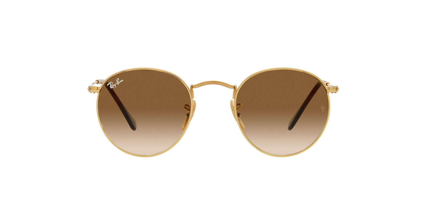 Ray-Ban Round Metal RB3447 - Medium Gold/Clear Brown Gradient #colour_gold-clear-brown-gradient