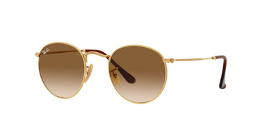 Ray-Ban Round Metal RB3447 - Small Gold/Clear Brown Gradient #colour_gold-clear-brown-gradient
