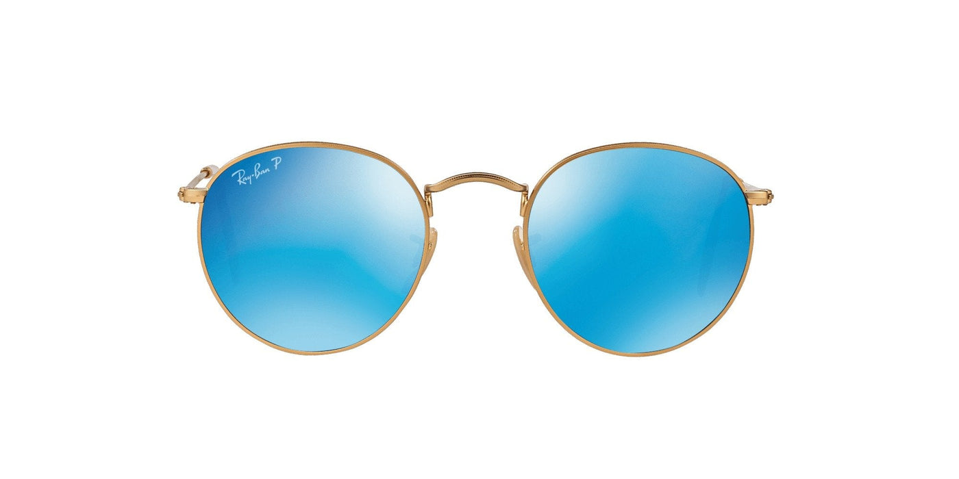 Ray-Ban Round Metal RB3447 Gold/Blue #colour_gold-blue