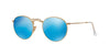 Ray-Ban Round Metal RB3447 Gold/Blue #colour_gold-blue