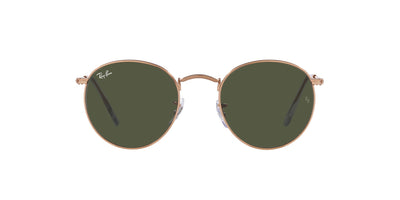 Ray-Ban Round Metal RB3447 - Large Rose Gold/Green #colour_rose-gold-green