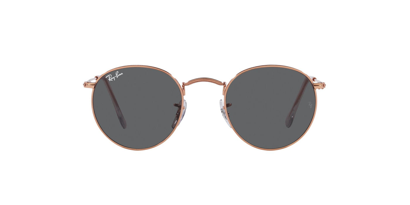 Ray-Ban Round Metal RB3447 - Medium Rose Gold/Dark Grey #colour_rose-gold-dark-grey