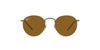 Ray-Ban Round Metal RB3447 Antique Gold/Brown #colour_antique-gold-brown