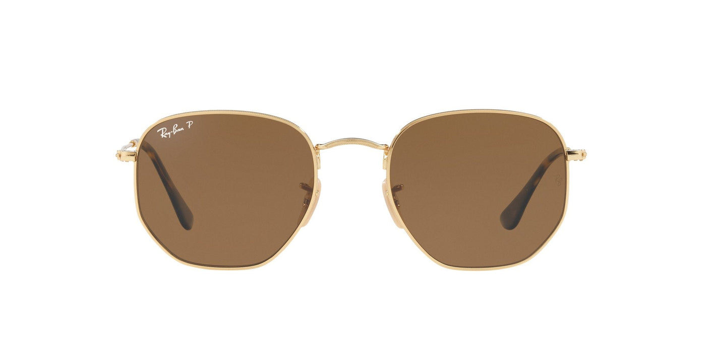 Ray-Ban Hexagonal RB3548N Gold/Brown Polarised #colour_gold-brown-polarised