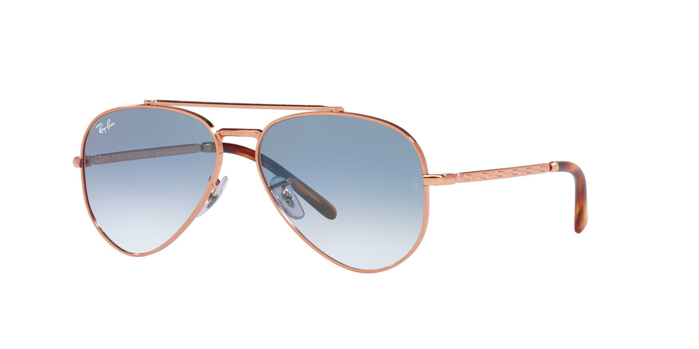 Ray-Ban New Aviator RB3625 Rose Gold/Clear Gradient Blue #colour_rose-gold-clear-gradient-blue