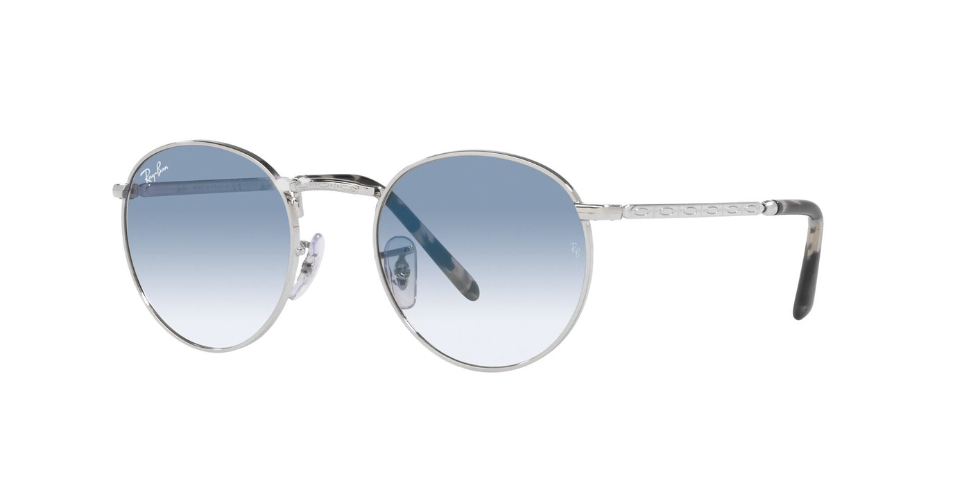 Ray-Ban New Round RB3637 Silver/Clear Gradient Blue #colour_silver-clear-gradient-blue
