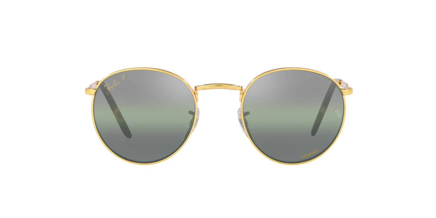 Ray-Ban New Round RB3637 Legend Gold/Polarised Dark Green Gradient #colour_legend-gold-polarised-dark-green-gradient