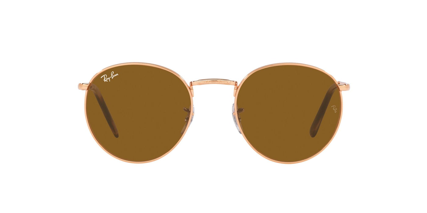 Ray-Ban New Round RB3637 Rose Gold/Brown #colour_rose-gold-brown