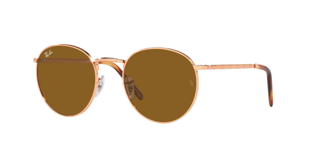 Ray-Ban New Round RB3637 Rose Gold/Brown #colour_rose-gold-brown